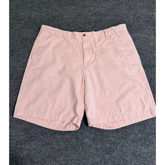 Chaps Ralph Lauren Shorts‎ Mens 42 Pink Flat Front 100% Cotton Chino 8" Inseam - Picture 1 of 8